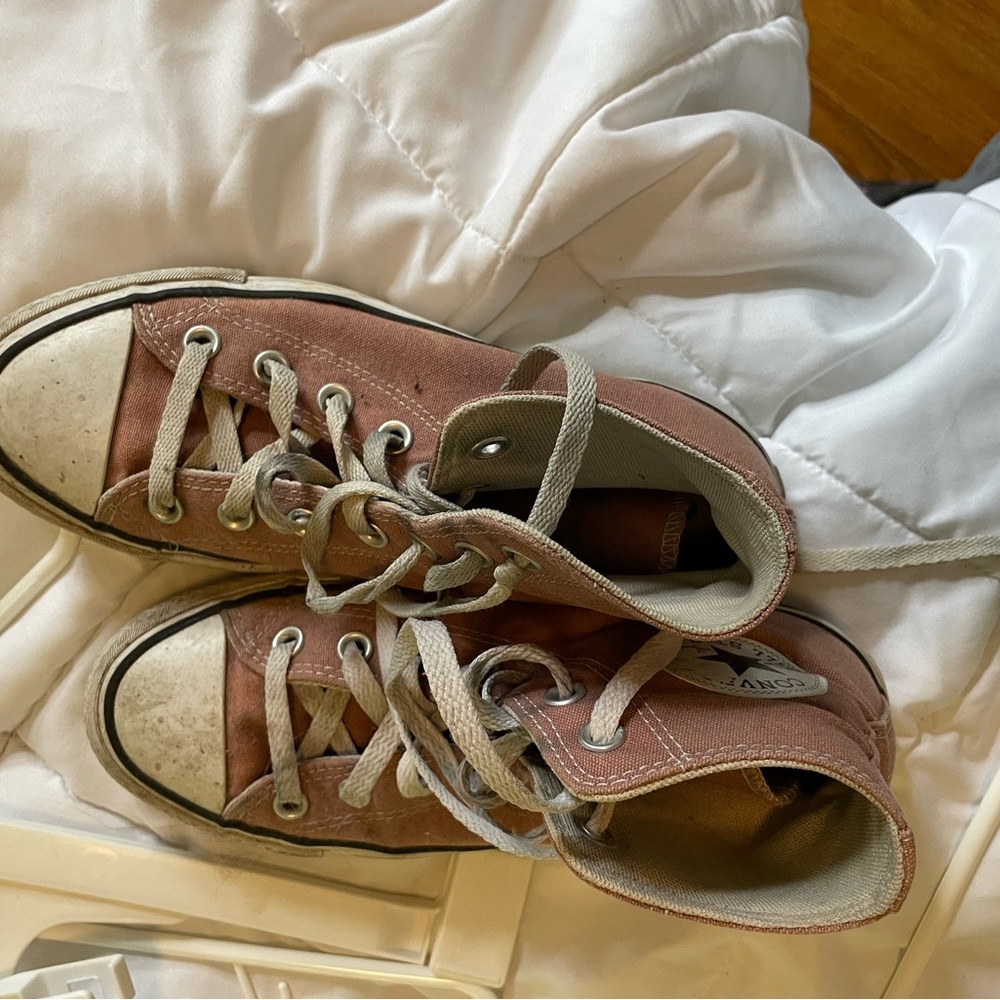 Converse Dusty Pink High-Top Sneakers